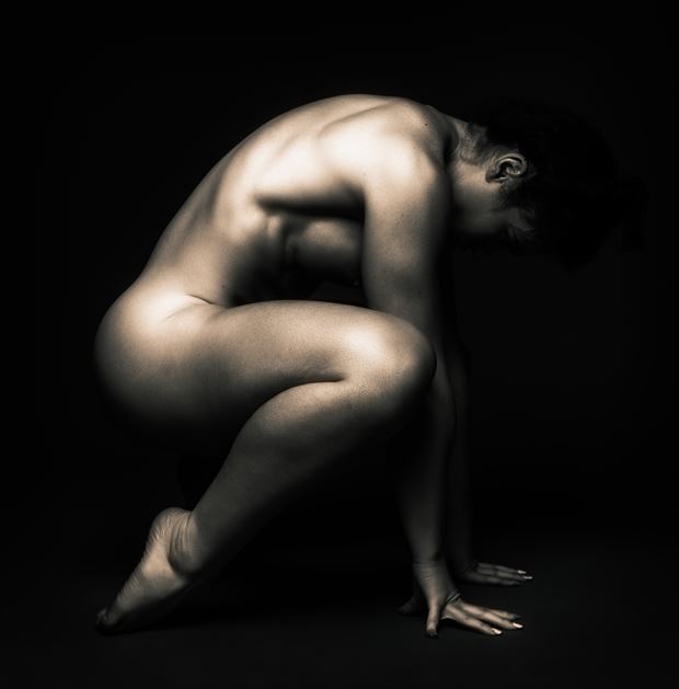 squat artistic nude artwork by photographer neilh