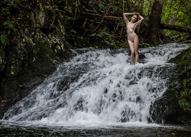 standing in a waterfall 2 artistic nude photo by photographer stephen