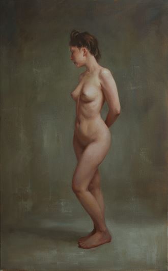 standing nude artistic nude artwork by artist edoism