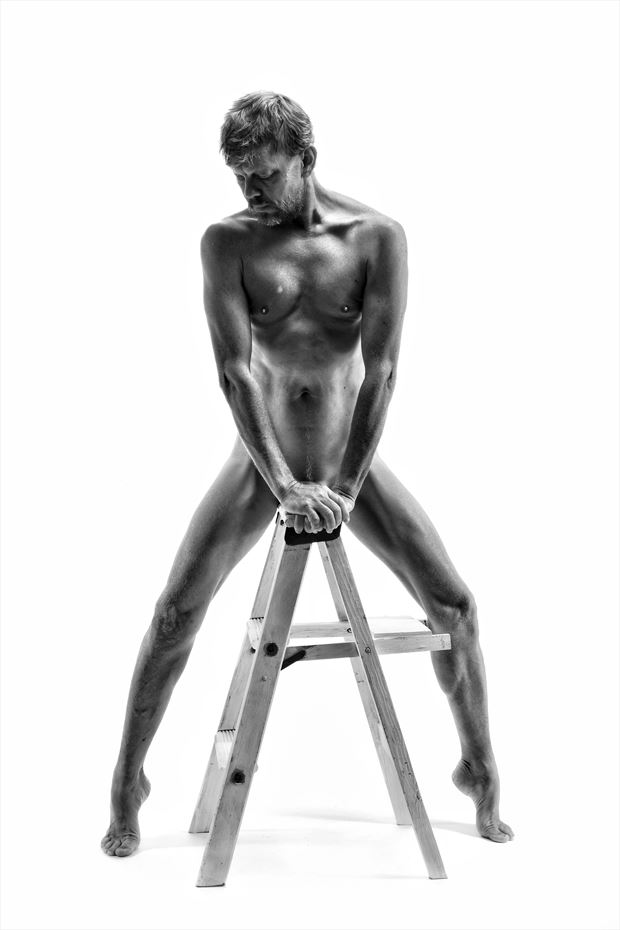 step ladder artistic nude photo by photographer r pedersen