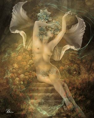 steps of serenity artistic nude artwork by artist digital desires