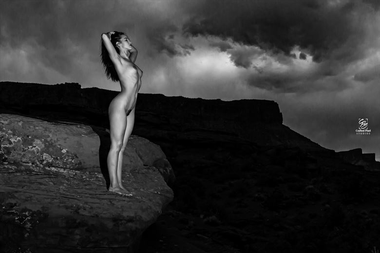 stormy night artistic nude photo by photographer craftedpixelstudios