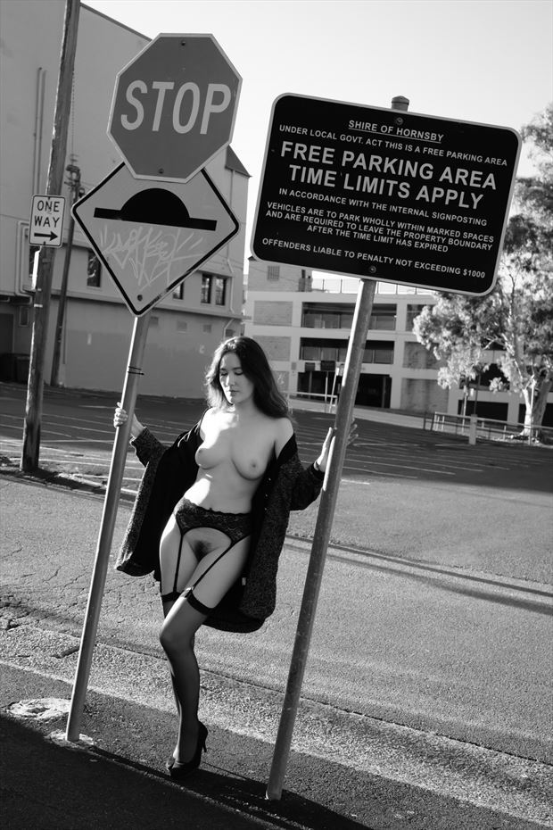 street artistic nude photo by model n silver