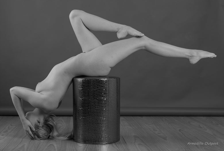 stretching artistic nude artwork by model c a artwork