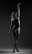 stretching artistic nude photo by model dorola visual artist