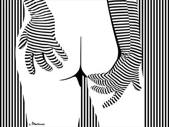 striped fantasy erotic artwork by photographer mwana