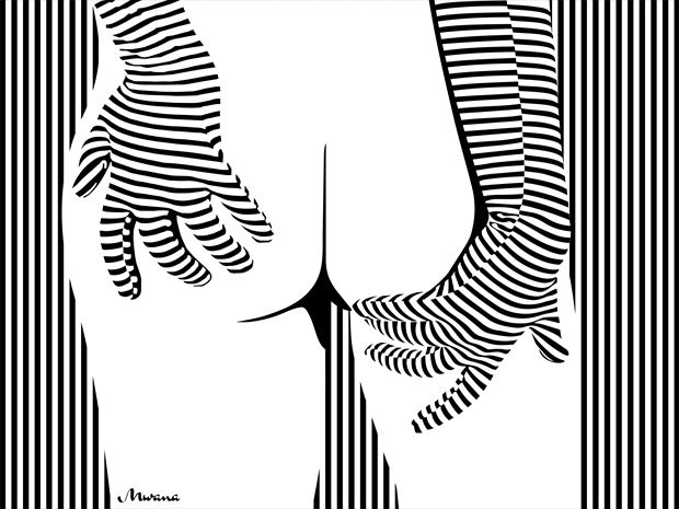 striped fantasy erotic artwork by photographer mwana