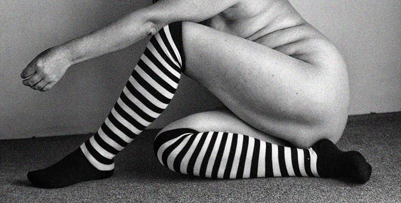 striped legs artistic nude photo by photographer mwana