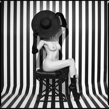 stripes hat artistic nude photo by photographer erik liam