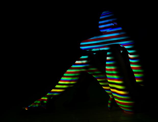 stripes of light artistic nude photo by model lars