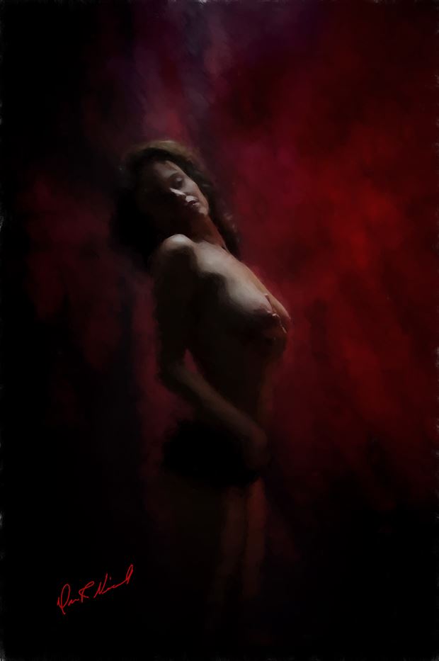 study in red artistic nude photo by photographer dnicoll