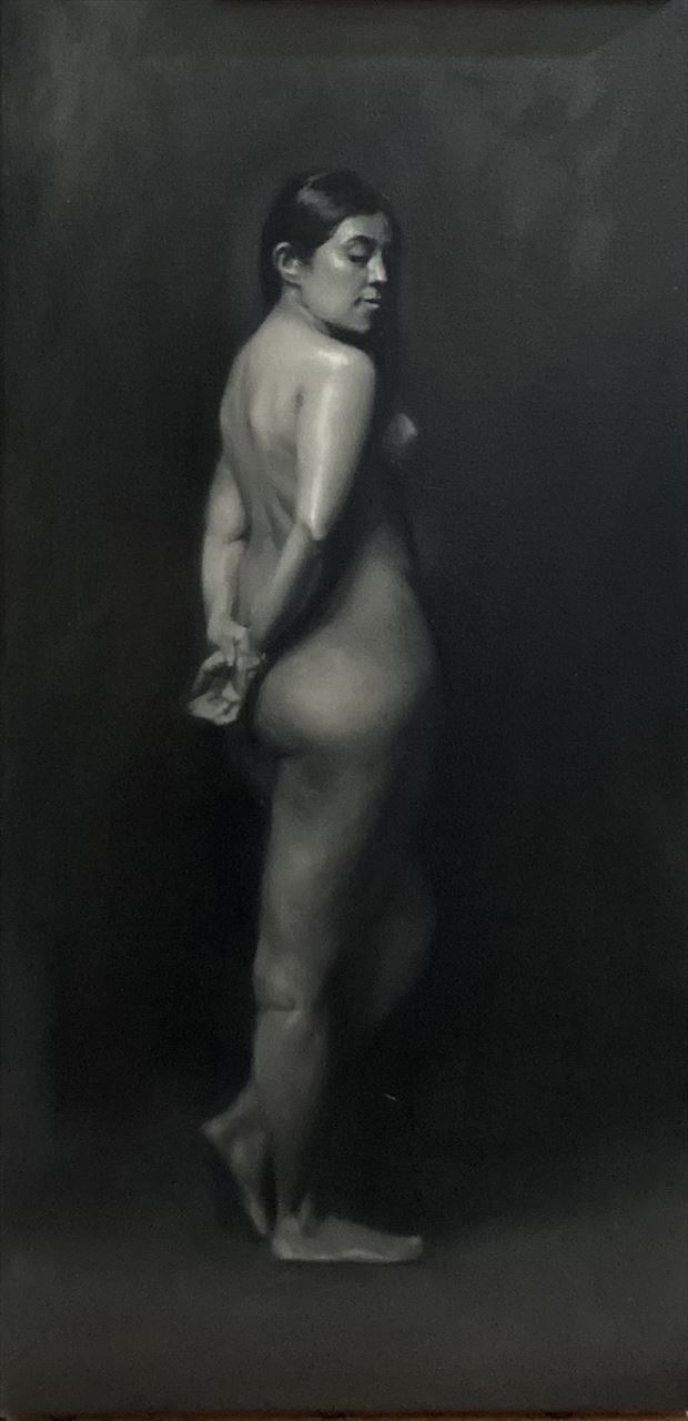 study of lilian standing artistic nude artwork by artist edoism