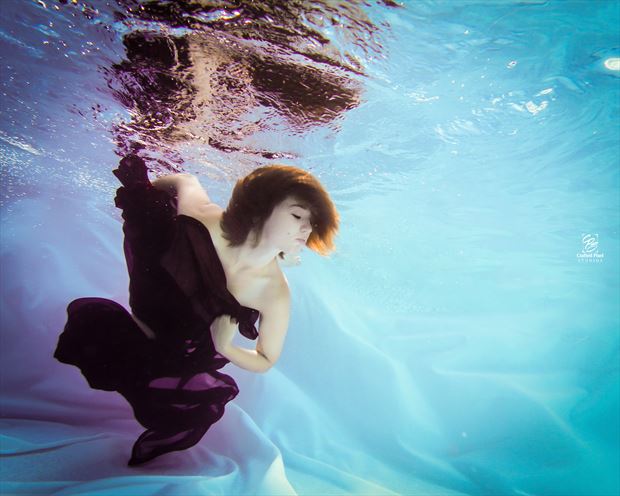 submerged with burgundy implied nude photo by photographer craftedpixelstudios