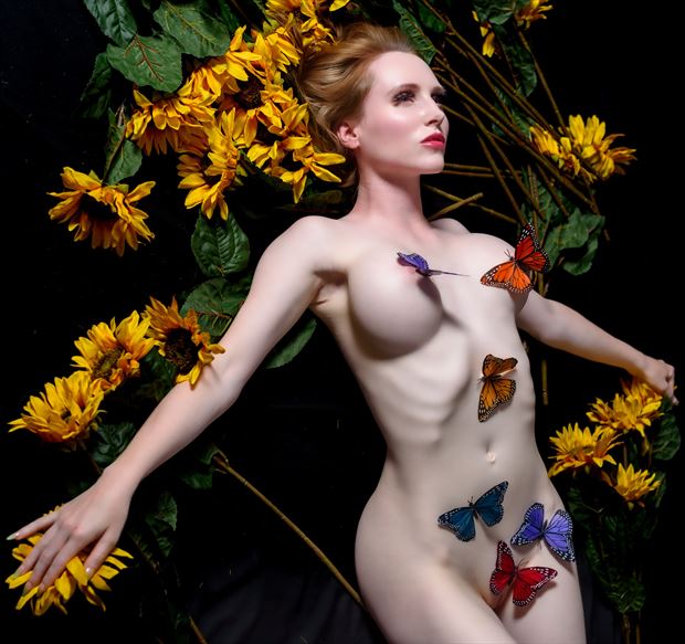 sunflower artistic nude photo by artist redashphotos