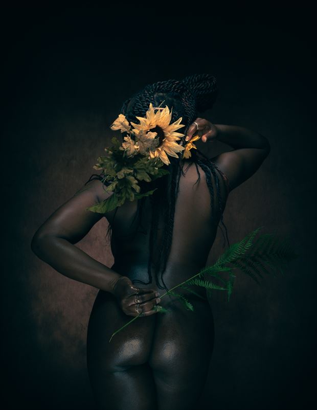 sunflower artistic nude photo by photographer michael virts