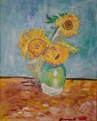 sunflowers Painting or Drawing Artwork by Artist Fernando