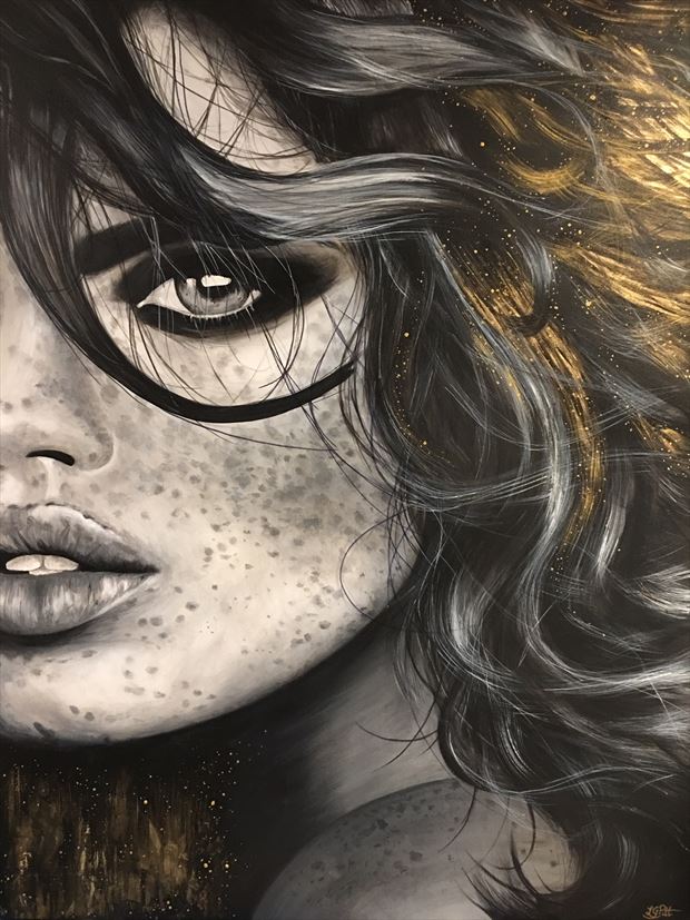 sunkissed and stardust close up artwork by artist leesa gray pitt