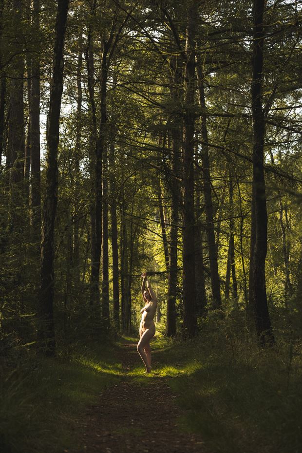 sunlight through the trees artistic nude photo by photographer erik van rosmalen
