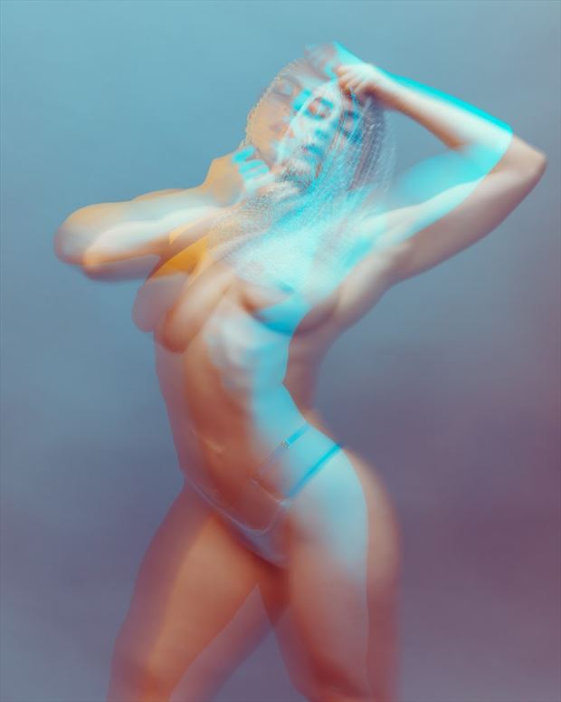 surreal studio lighting photo by model pretzelle