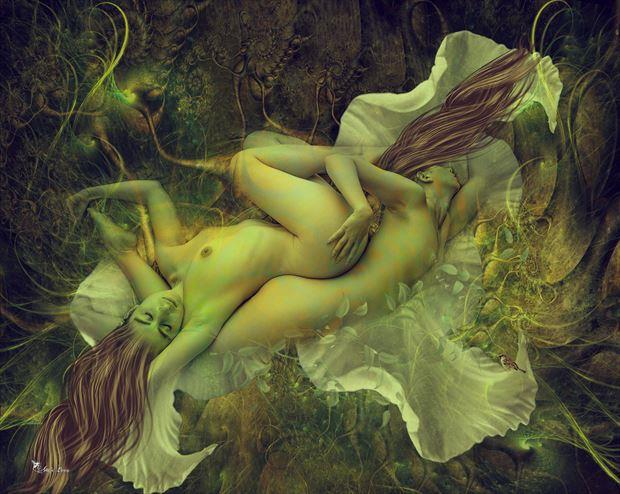 sweet rem artistic nude artwork by artist digital desires