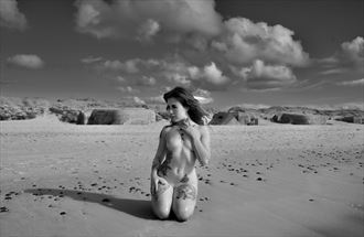 tatooed girl on beach artistic nude photo by photographer artborch photo