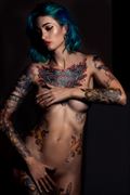 tattooed model tattoos artwork by photographer branded baron