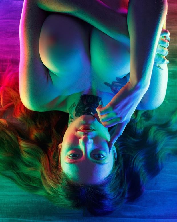 technicolor portrait artistic nude photo by model bella trix