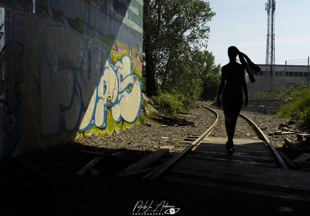 techno tunnel walk silhouette artwork by photographer patrik lee andersson