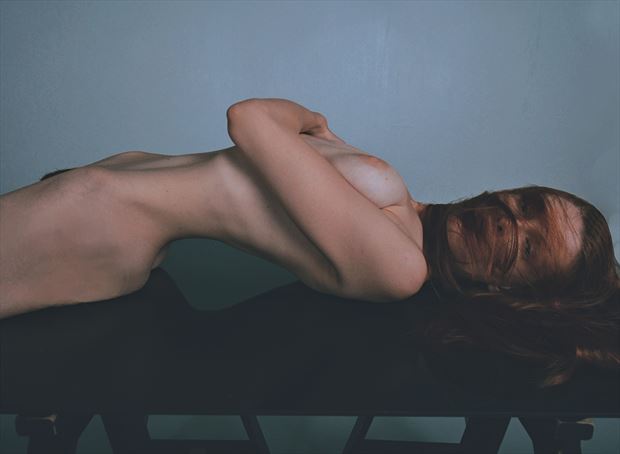 tereza behind her hair artistic nude photo by photographer bernard r