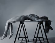 terry on the desk artistic nude photo by photographer bernard r