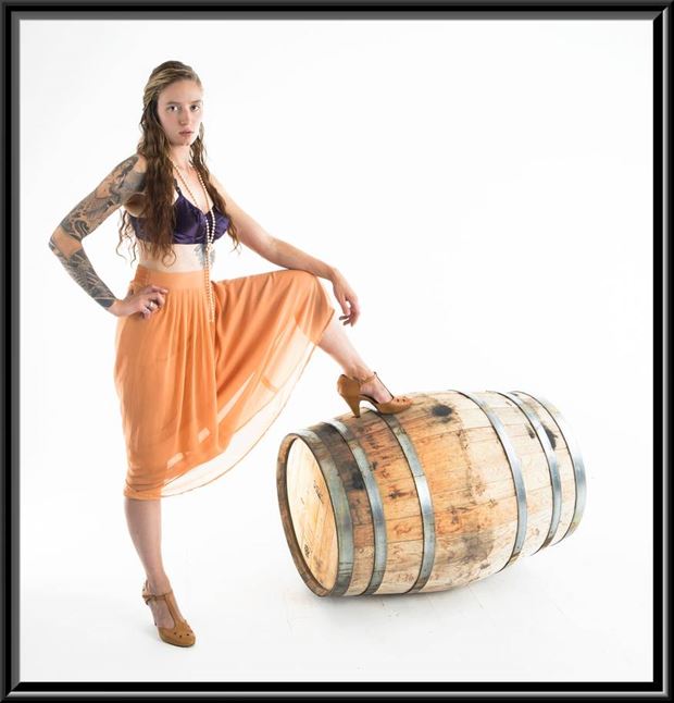 tessa over a barrel surreal photo by photographer dayton st studio