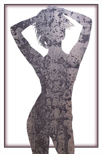 textured silhouette artistic nude artwork by photographer imageguy