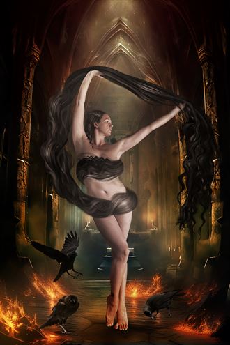 tha dark queens crypt fantasy artwork by artist karinclaessonart