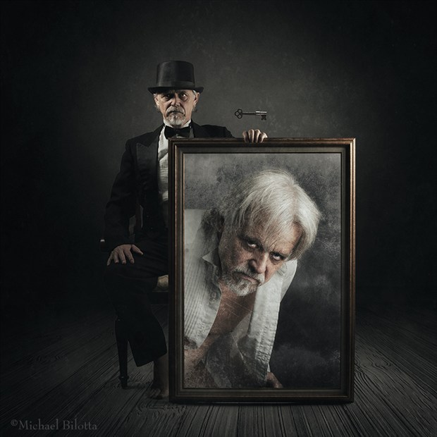 the Strange Self Portrait of Dr. Henry Jeckyll Surreal Photo by Photographer Michael Bilotta