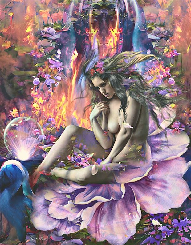 the beauty of fire artistic nude artwork by artist gayle berry