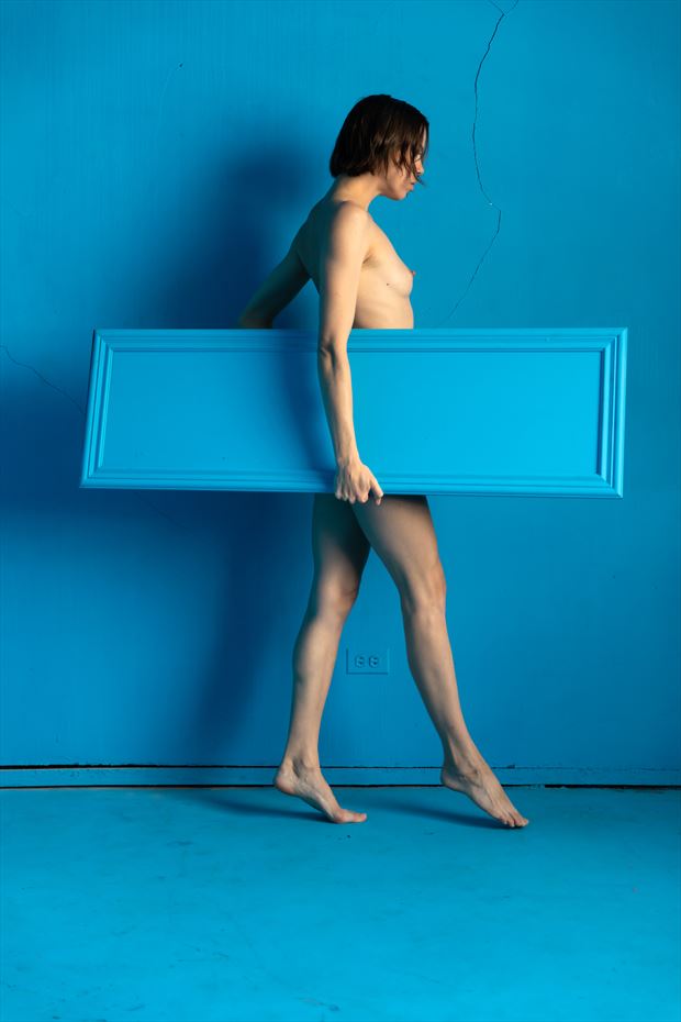 the blue mirror on blue 4 artistic nude photo by photographer lamont s art works