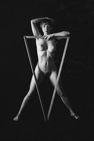 the broken frame triangle artistic nude photo by photographer claude frenette