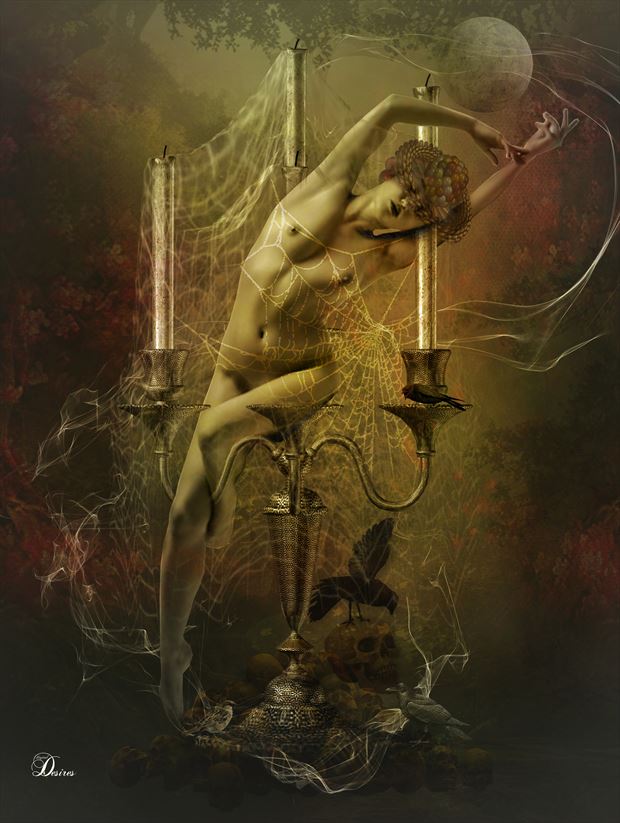 the candelabra artistic nude artwork by artist digital desires