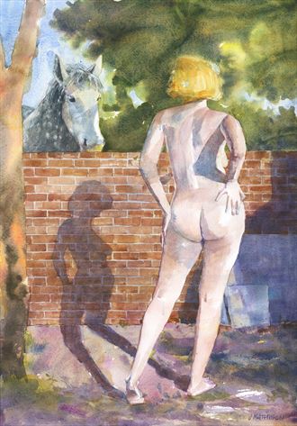 the centaur within artistic nude artwork by artist artbyjeff