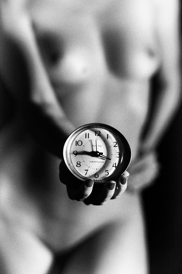 the clock artistic nude photo by model morganagreen
