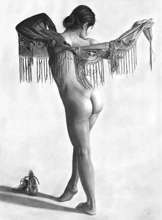the flamenco dancer artistic nude artwork by artist satya demasson
