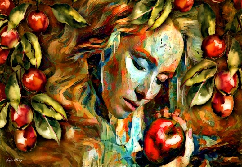 the fruit of the flesh surreal artwork by artist gayle berry