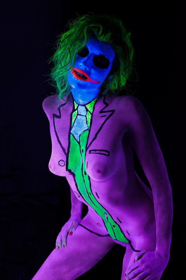 the joker artistic nude photo by model dorola visual artist