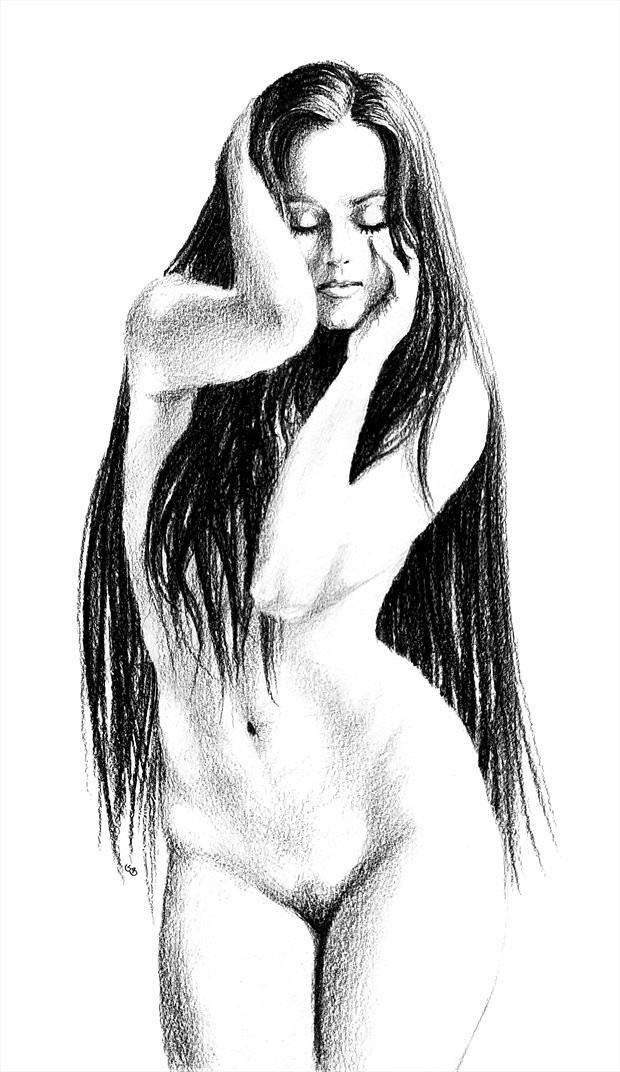 the k in kim artistic nude artwork by artist sublime ape