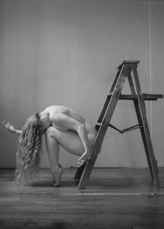 the ladder artistic nude artwork by model flos lunae