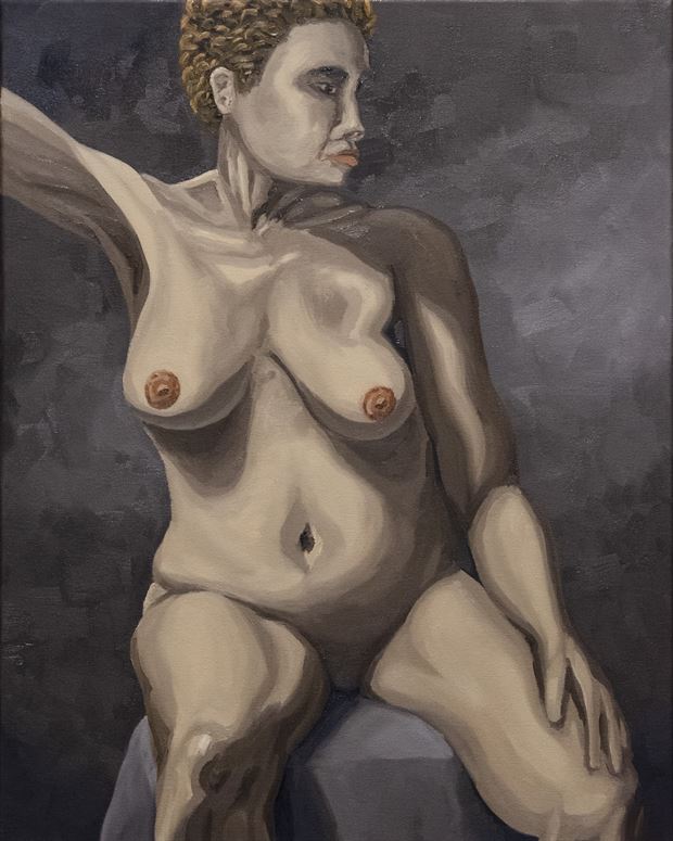 the muse in studio figure study artwork by photographer alan h bruce