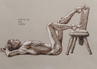 the resting dancer figure study artwork by photographer alan h bruce