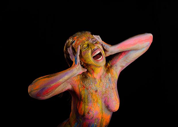 the scream artistic nude photo by photographer alejandro vaccarili