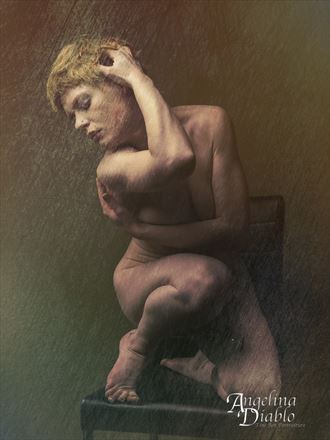 the struggle within artistic nude photo by photographer angelina diablo