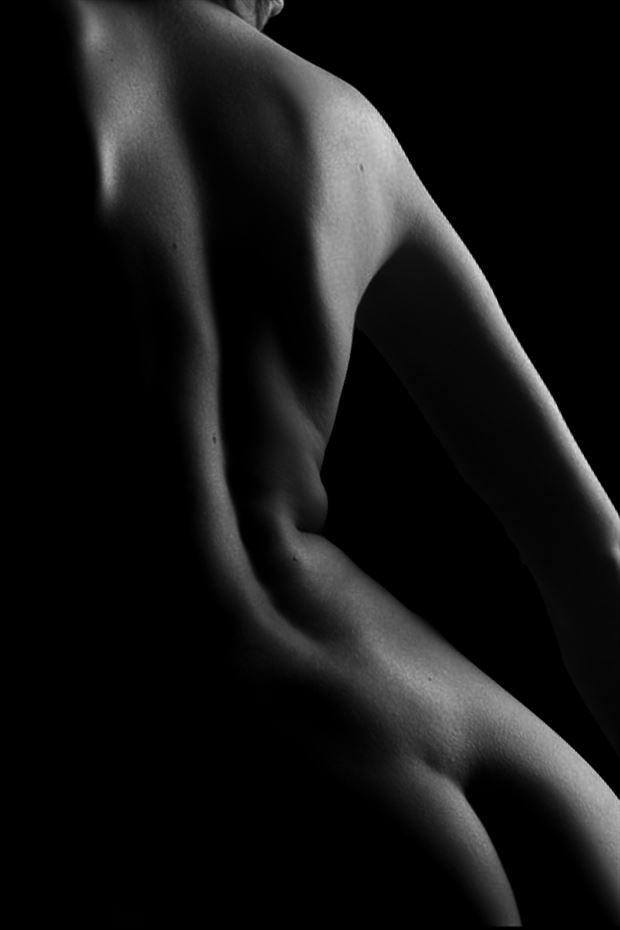 the torso rear view artistic nude photo by artist pradip chakraborty
